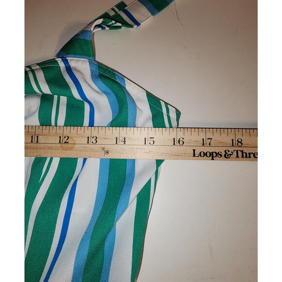 A New Day Womens M Cute Striped Jumpsuit beachy coastal summer spring party - Picture 8 of 15